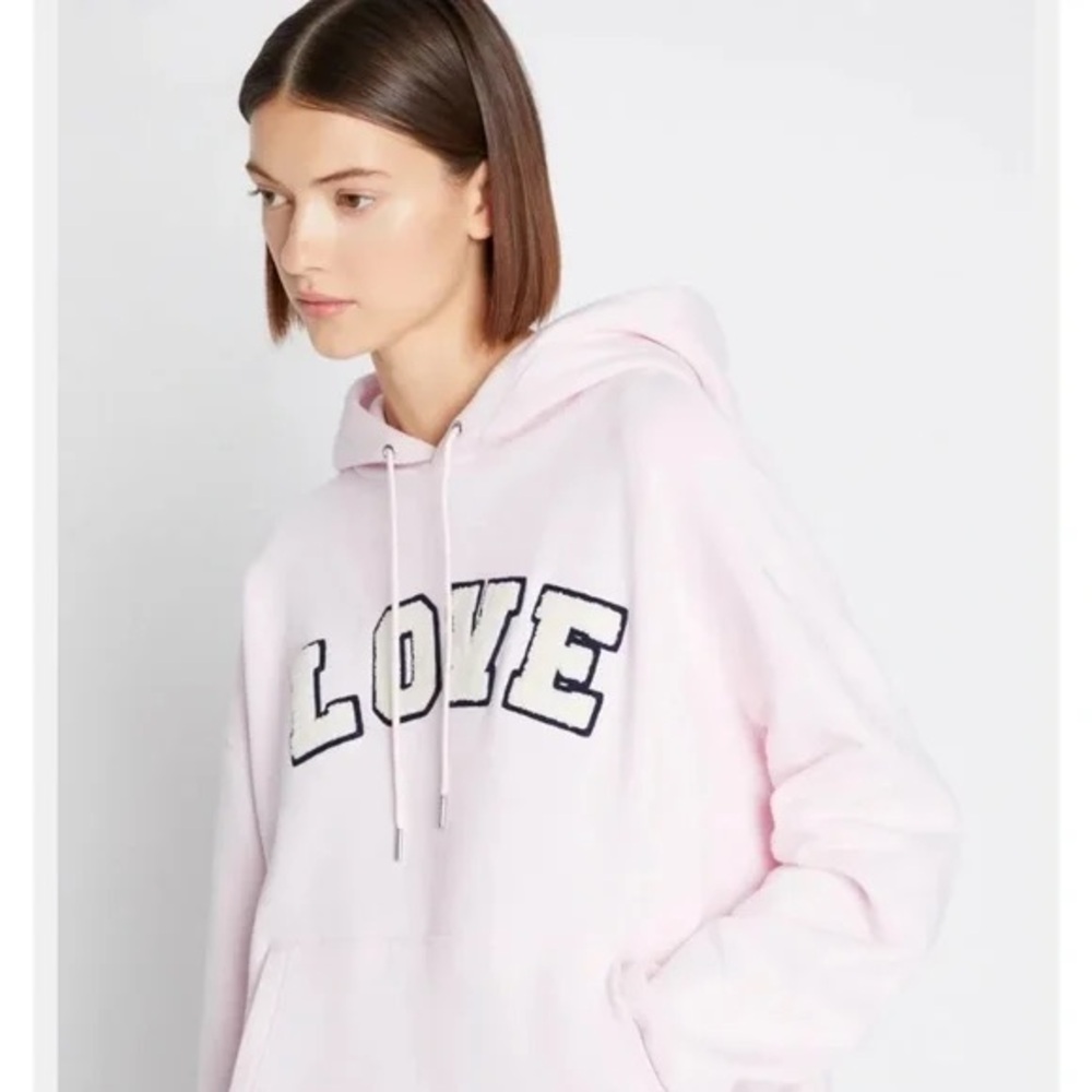 Tory Sport Pink Hoodie with Love Graphic